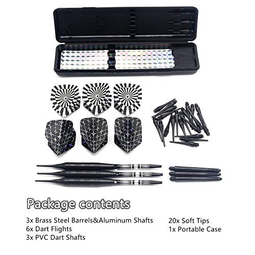 Soft Tip Darts Set for Electronic Dart Board 22g Plastic Tip Darts Set with