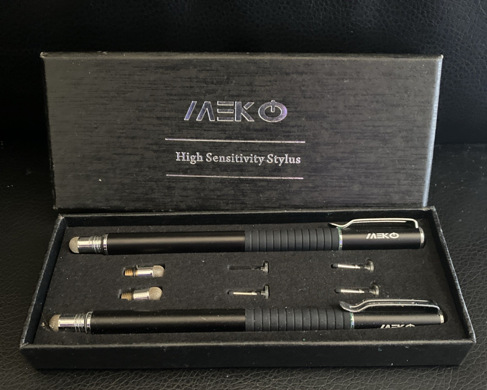 Meko High Sensitivity Stylus with Tips Black New Open Box