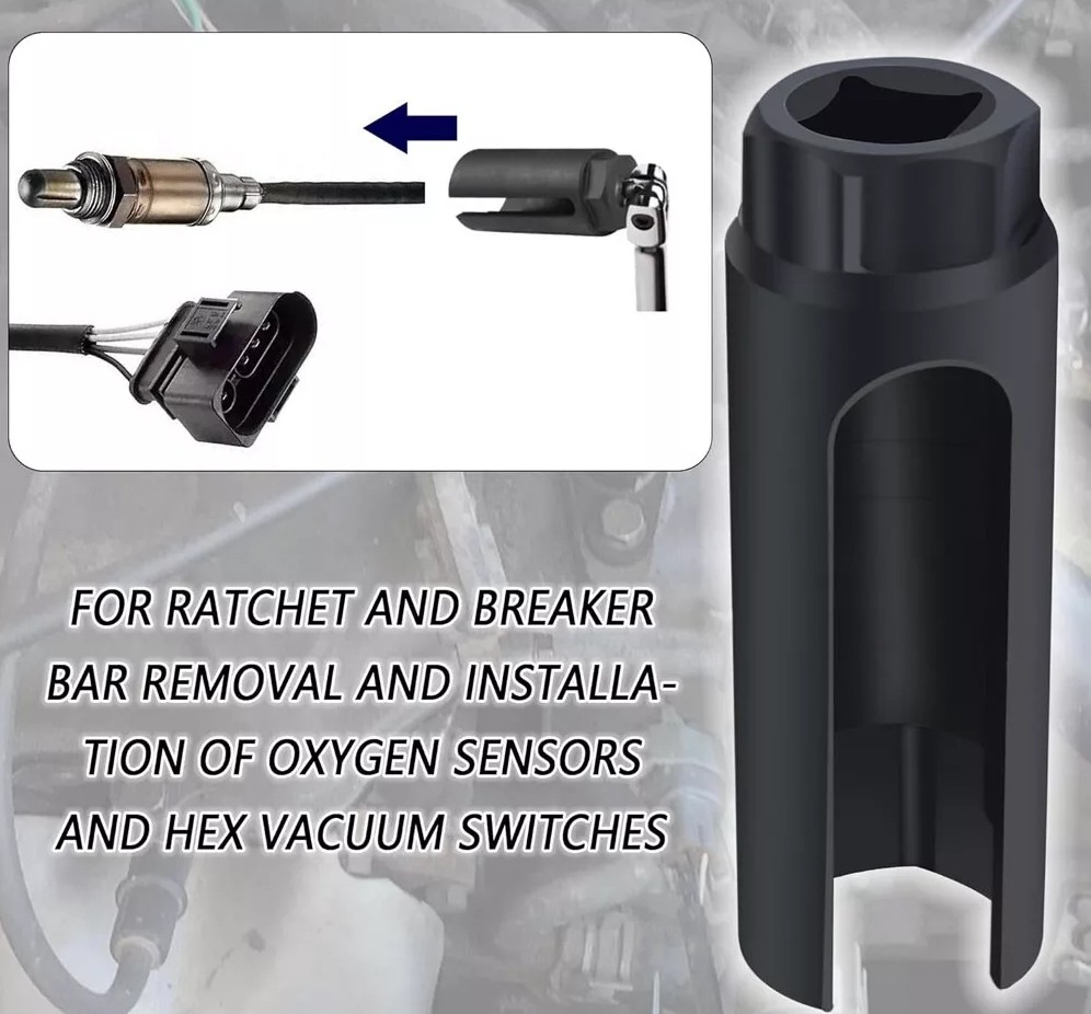 Oxygen Sensor Socket 7/8'' (22mm) 6-Point O2 Sensor Socket Wrench Removal Instal