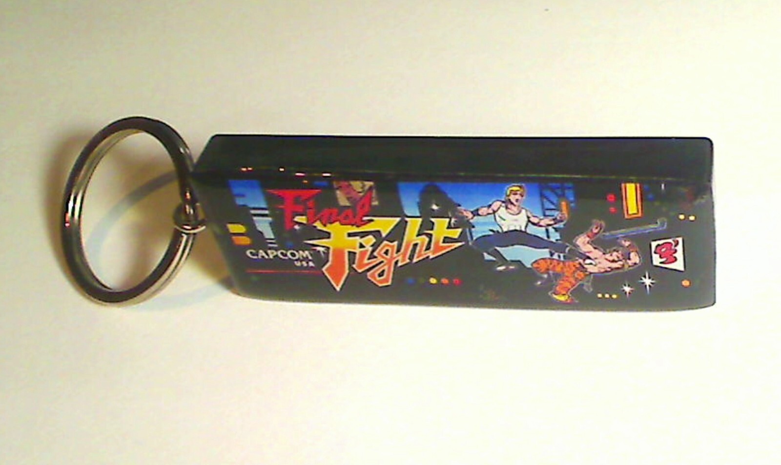 Final Fight Arcade Marquee Coin Door accessory Keychain