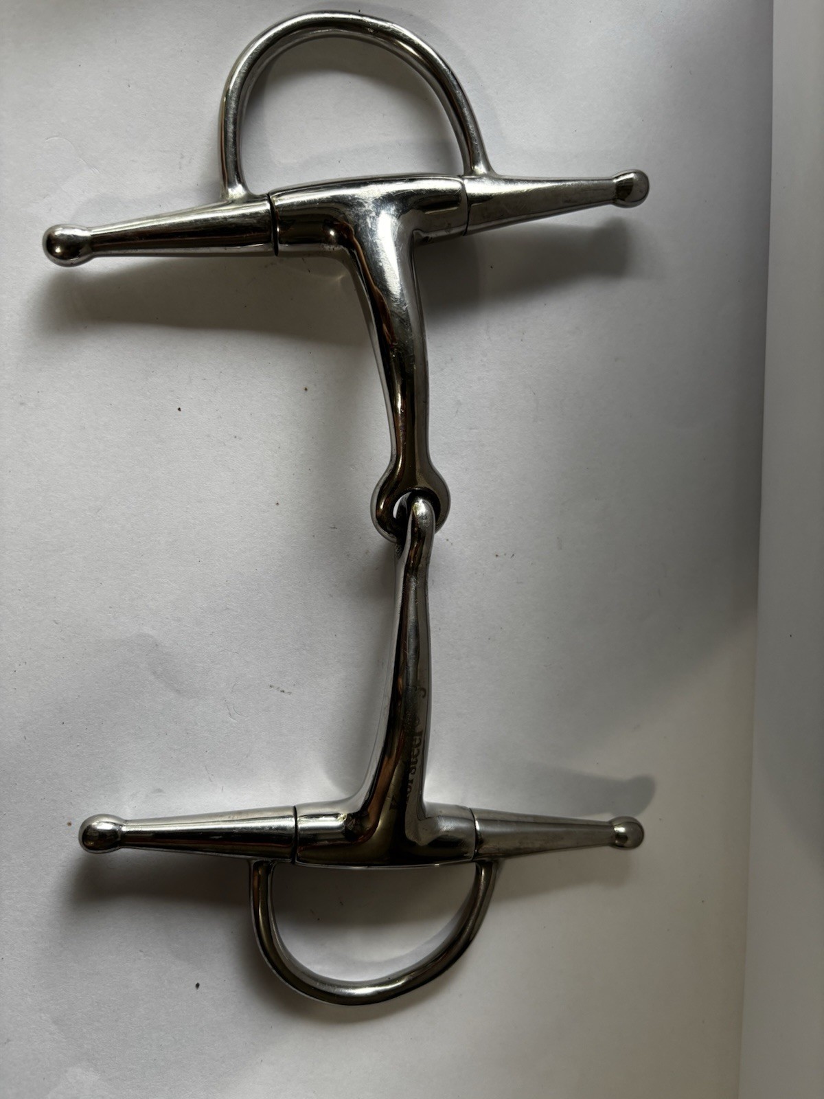 JP Korsteel Stainless Steel Full Cheek Eggbutt Snaffle Bit 5.5"
