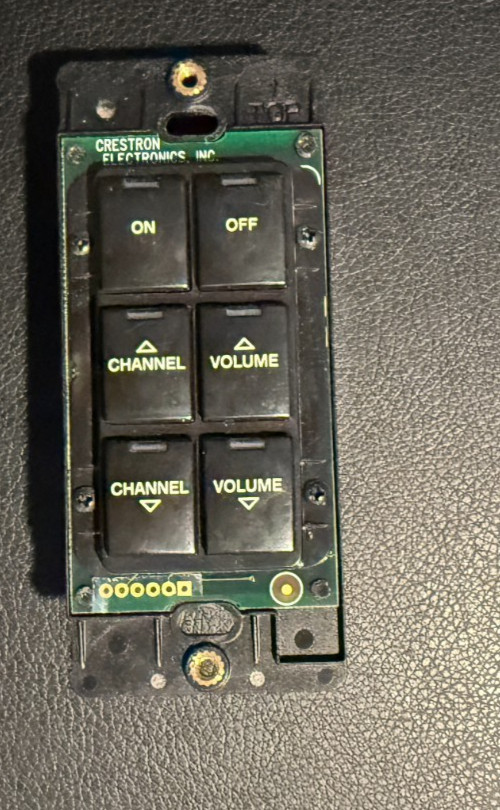 Crestron Decorator Keypad 6 Button C2N-DB6B Black Smooth 3495