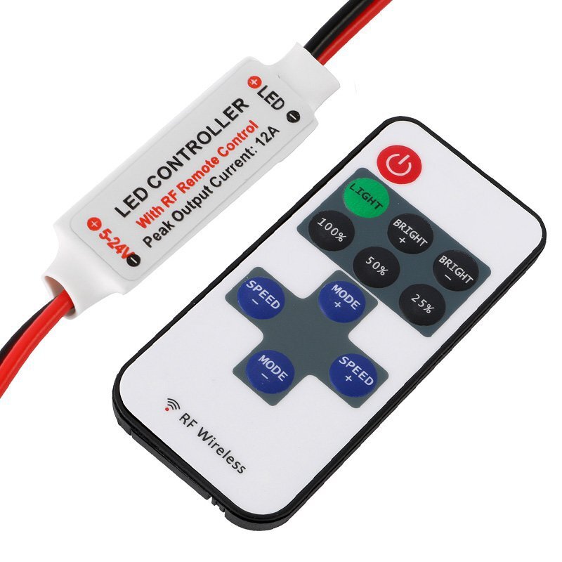 12V Dimmer Controller RF Wireless Remote Switch Controller for LED Strip Light