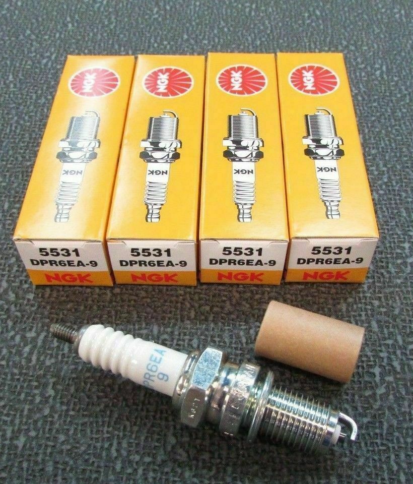 4 New NGK DPR6EA-9 Spark plugs Honda Shadow Kawasaki Vulcan Triumph Thunderbird