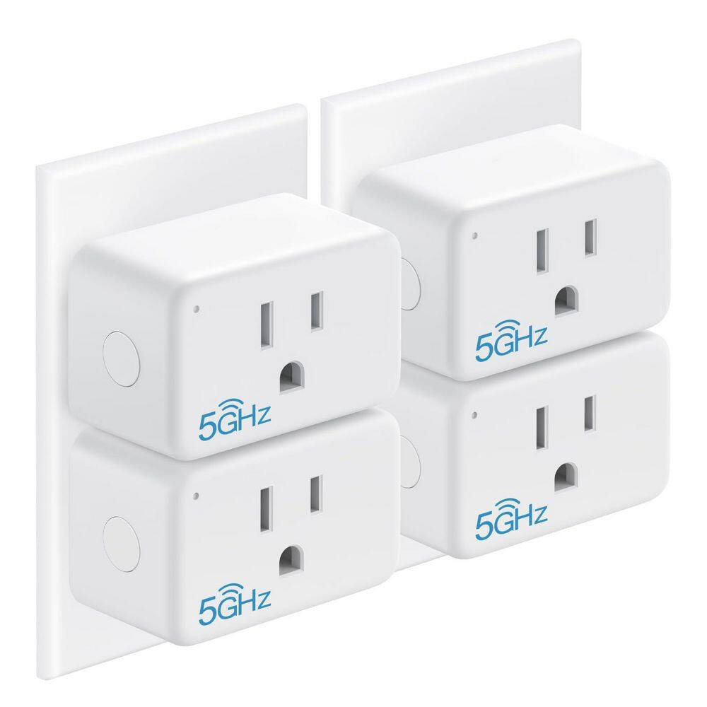15 Amp 120-Volt Wi-Fi Smart Plug Grounding Remote Control Alexa Google Home Comp