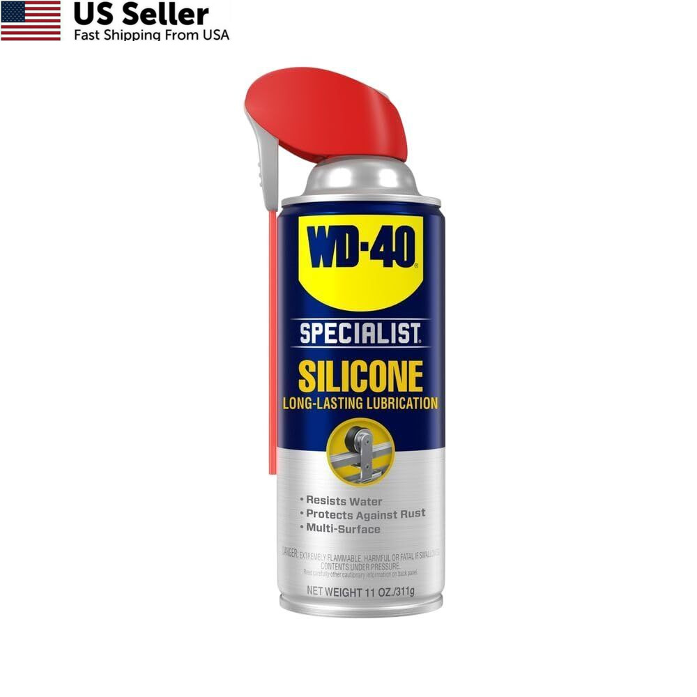 WD-40 Specialist Silicone Lubricant with SMART STRAW SPRAYS 2 1-Pack, Silver
