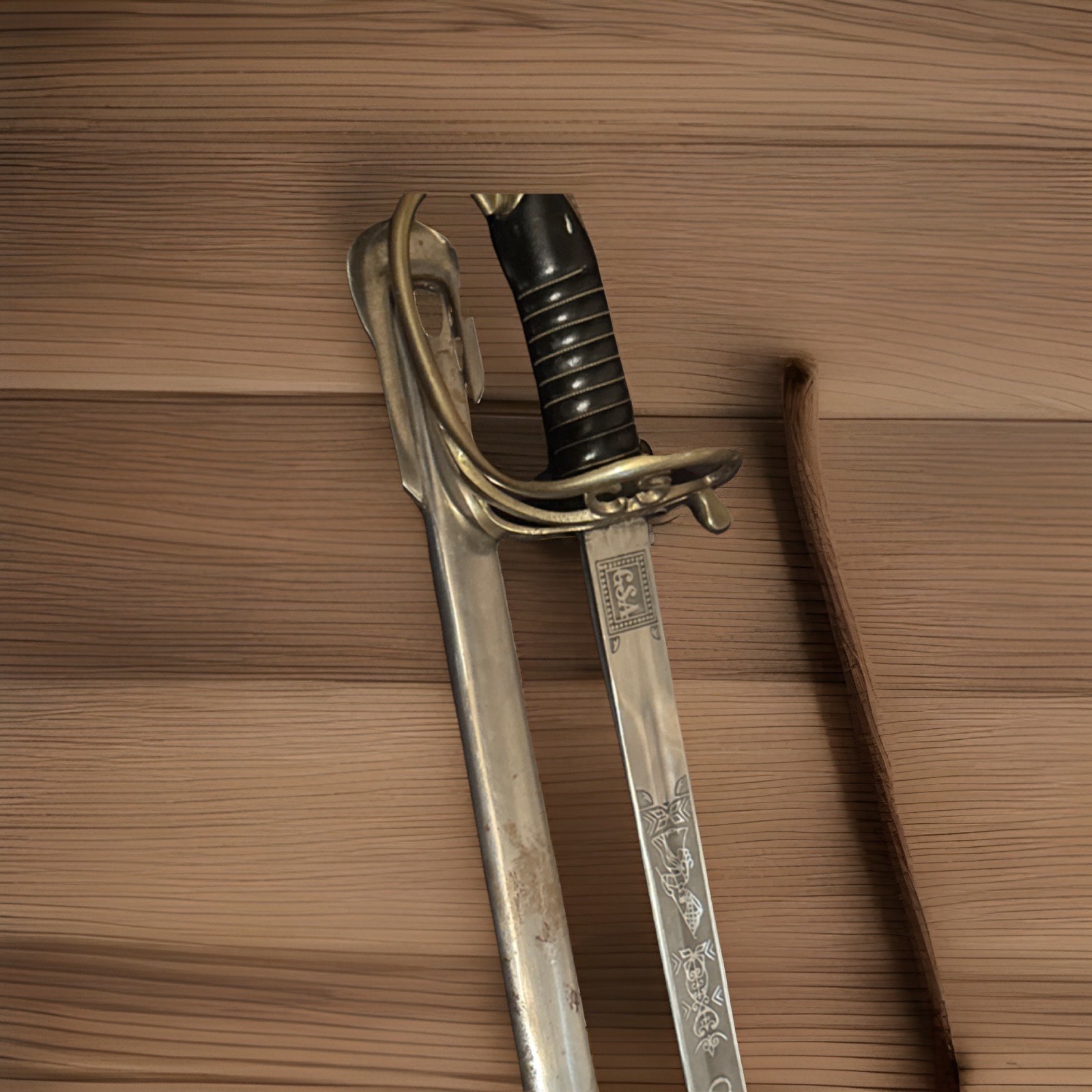 Civil War Reenactment Sword, Pistol, Holster, Belt Reproduction Militaria Set