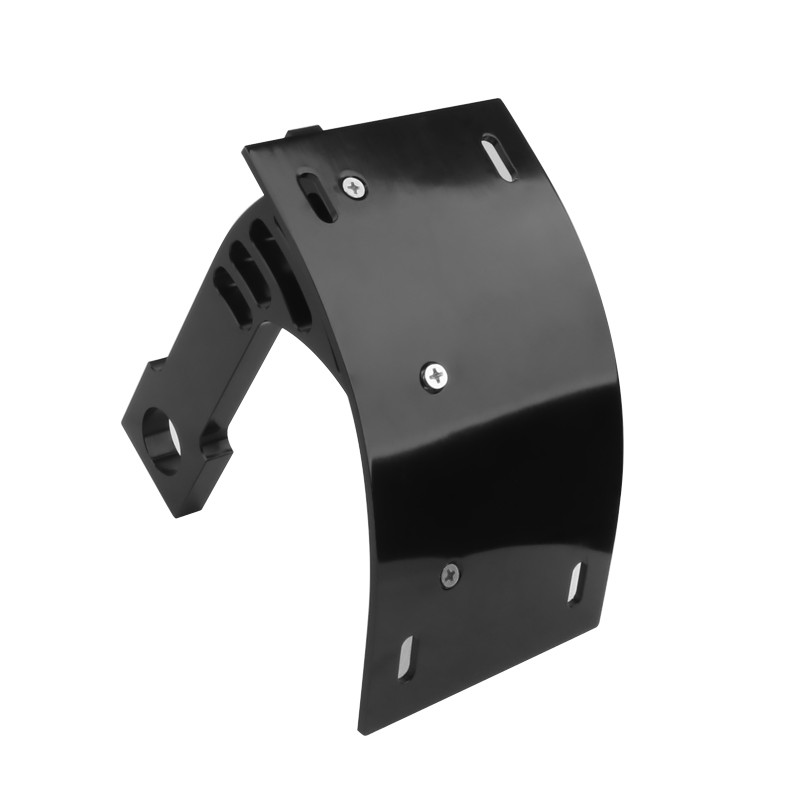 Motorcycle Curved Vertical Side Mount License Plate Bracket For Harley Black