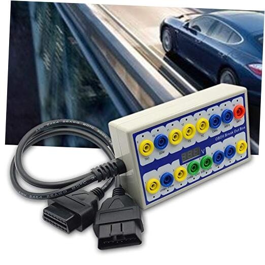 OBD 2 Breakout Box - OBD 2 Protocol Detector Tester Auto Car Tools white