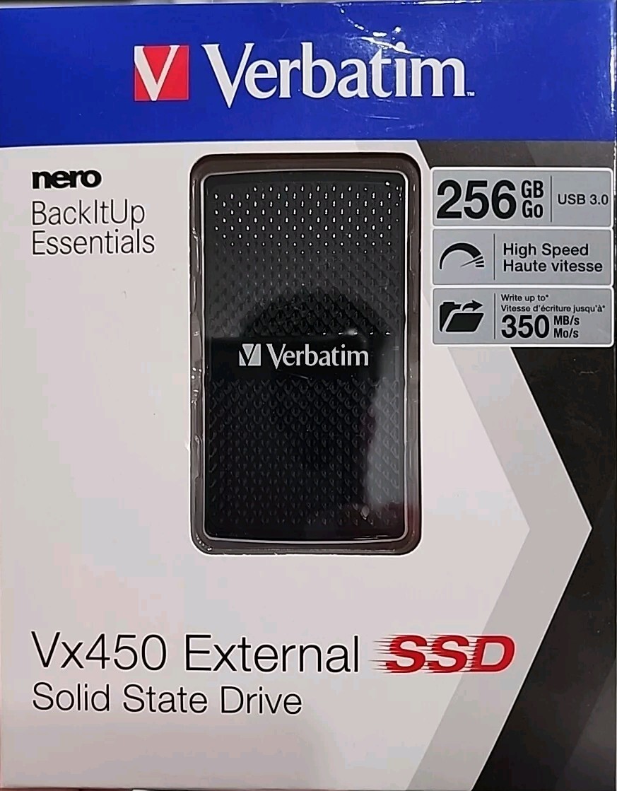 Verbatim Nero Vx450 External SSD 256GB