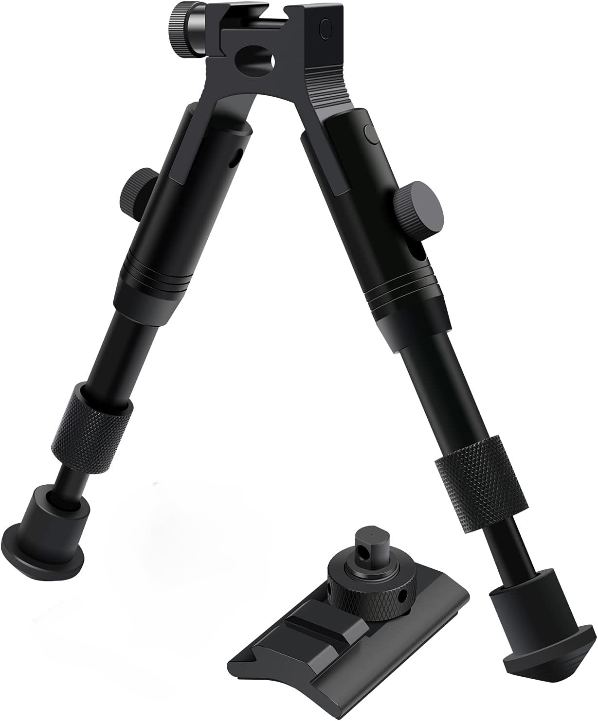 Hunting Rifle Bipod 6inch Foldable for Picatinny Rail with Swivel-Stud Adaptor