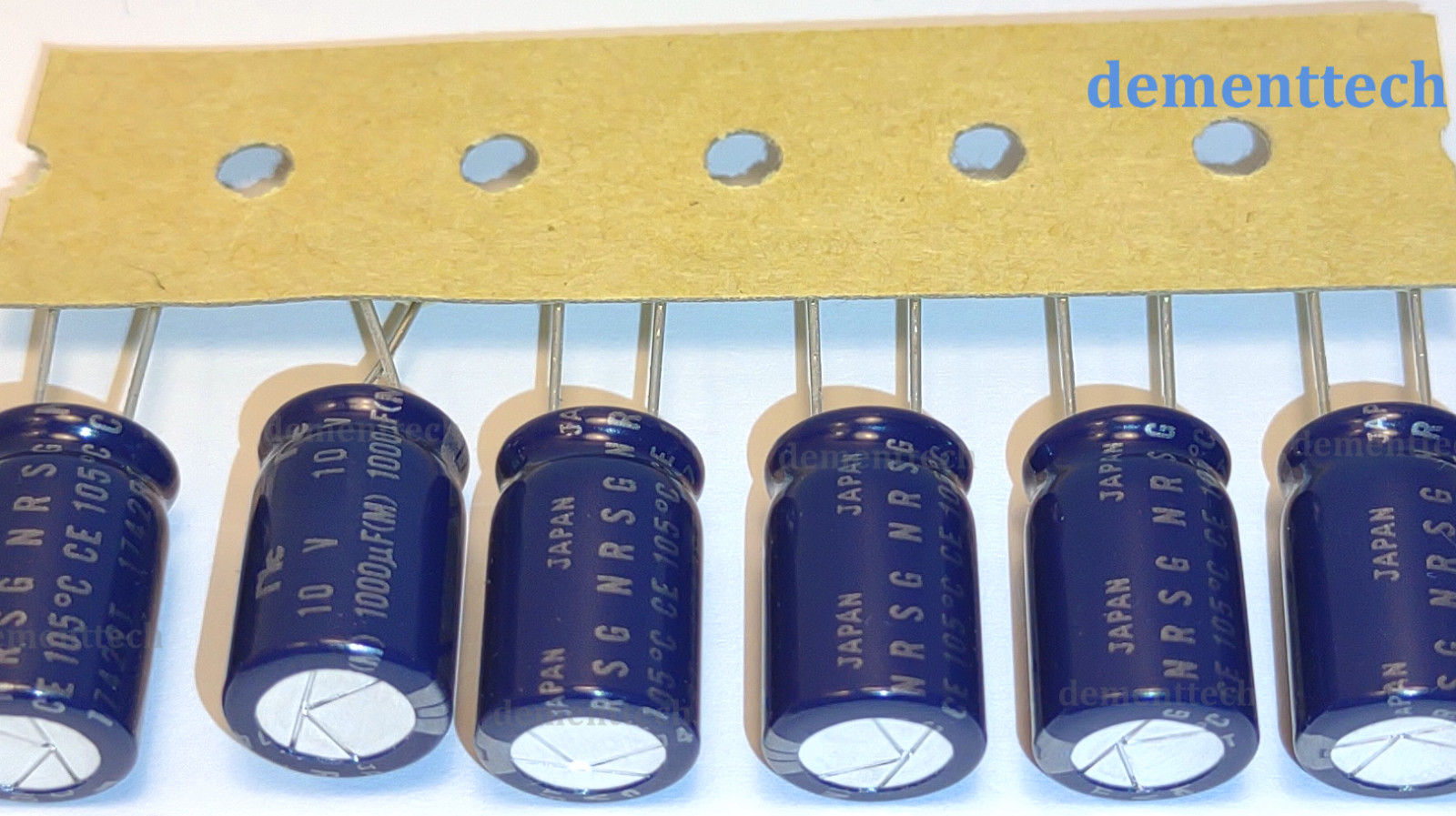 6x Japan 1000uF 10V NIC NRSG 105C Low-ESR Impedance capacitors 10mm caps radial