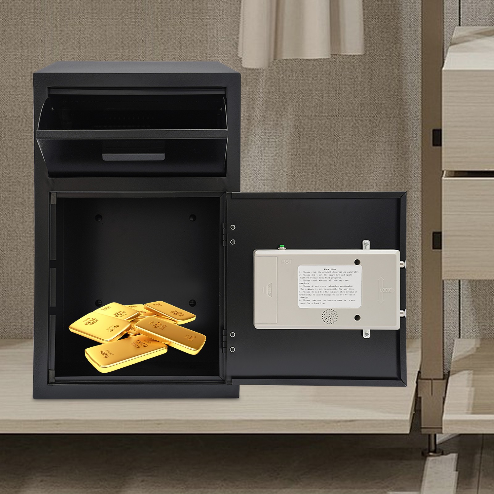 Drop Box for Money and Mail Drop Slot Safe Cash Depository Safe