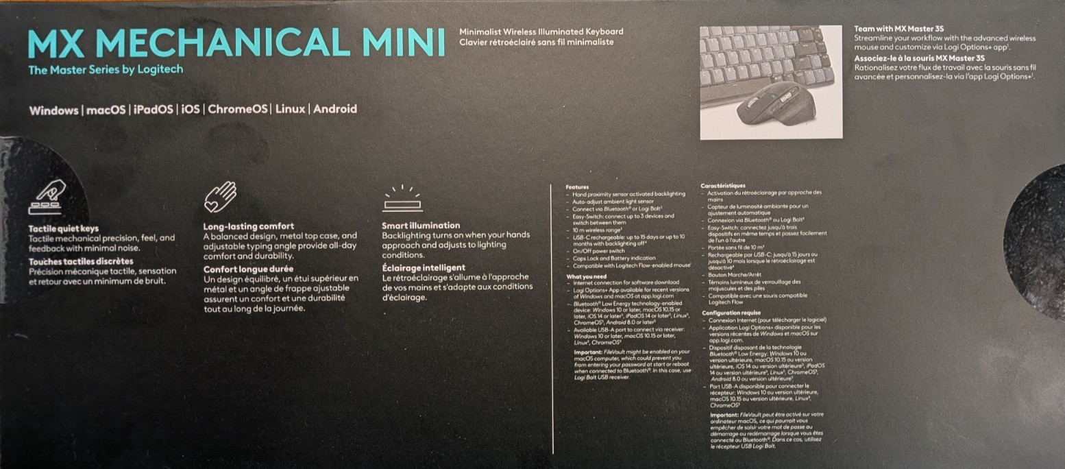 Logitech MX Mechanical Mini For Mac Wireless Illuminated Keyboard Low-Profile