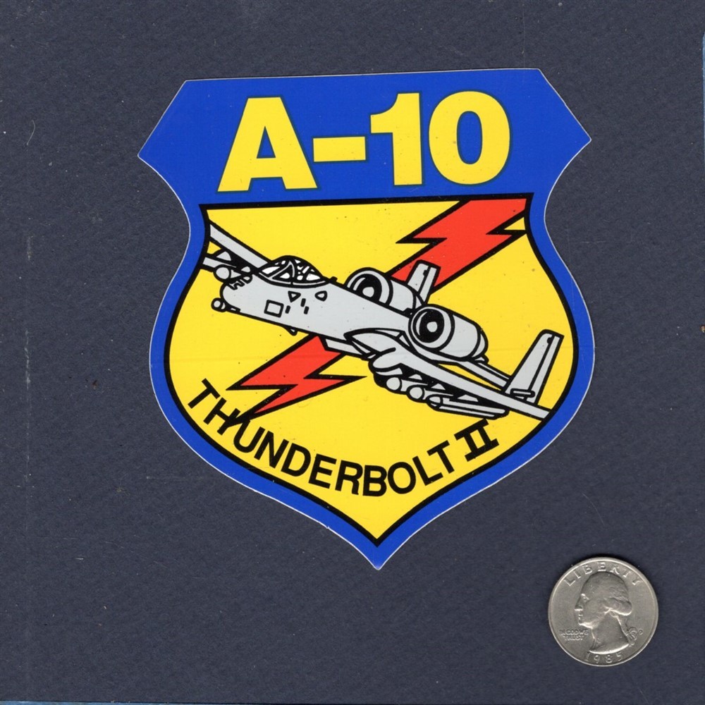 Sticker A-10 THUNDERBOLT Warthog USAF ANG FS EFS Republic Squadron Patch Image