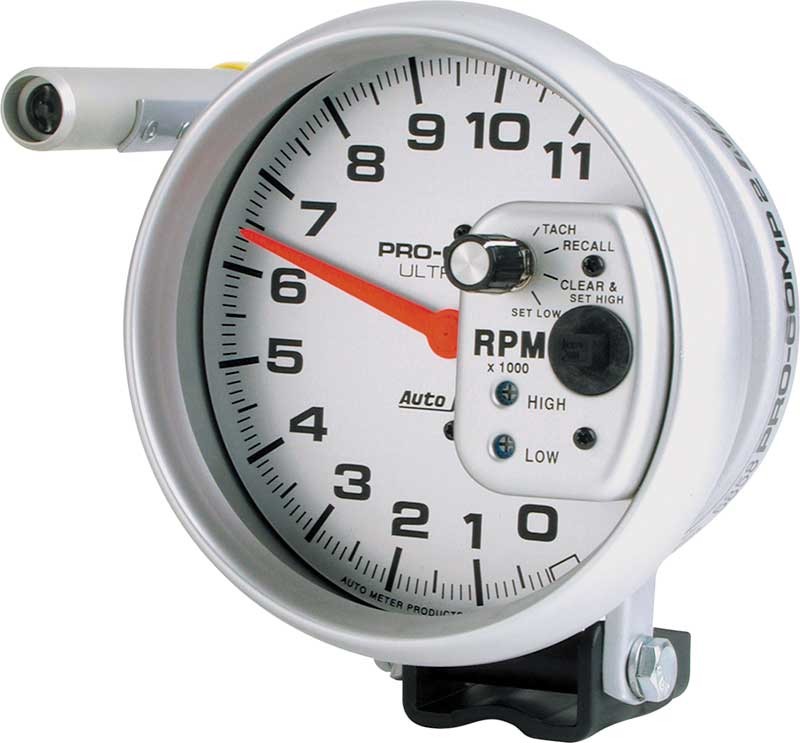 Auto Meter Ultra-Lite Series 5" 11000 RPM Pedestall Mount 2 Stage Tachometer