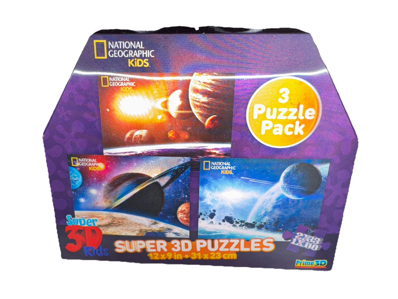 National Geographic Kids Super 3D Puzzles Solar System 3 Puzzles - 2x63 & 1x100