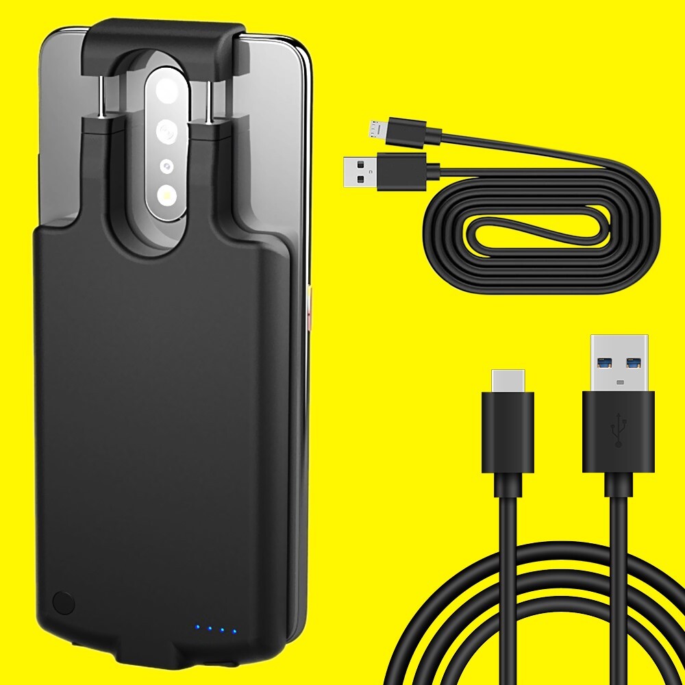 3in1 10000mAh Battery Pack Case Data Cables for Samsung Galaxy A11 SM-A115U USA