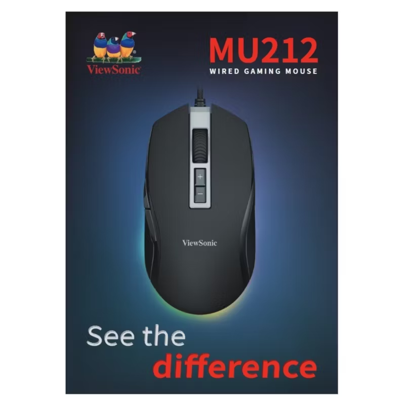 ViewSonic MU212 Wired Gaming Mouse 6400 MAX DPI