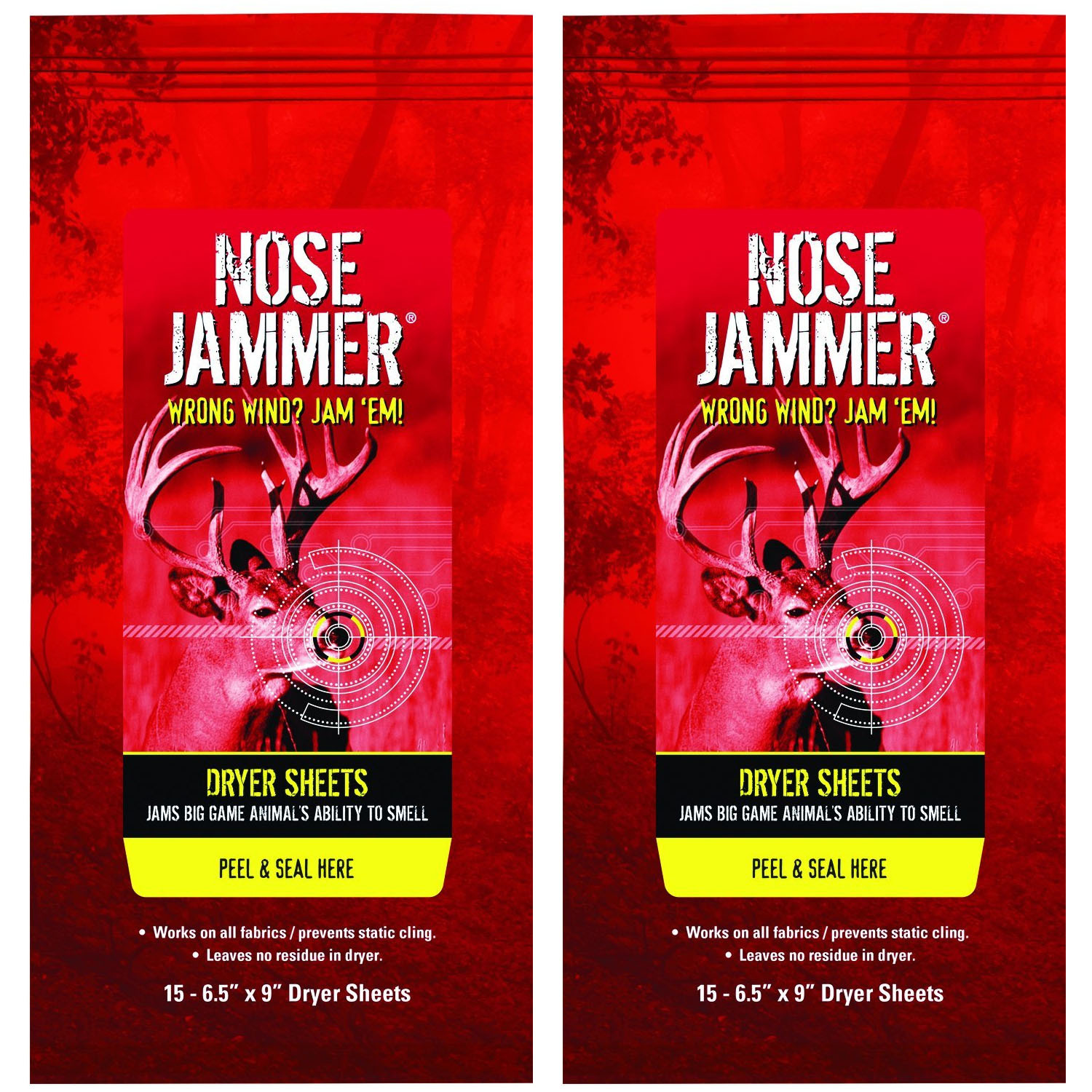 Nose Jammer Fairchase Products Dryer Sheets 15-6.5"x9" 2 Pack #00316x2