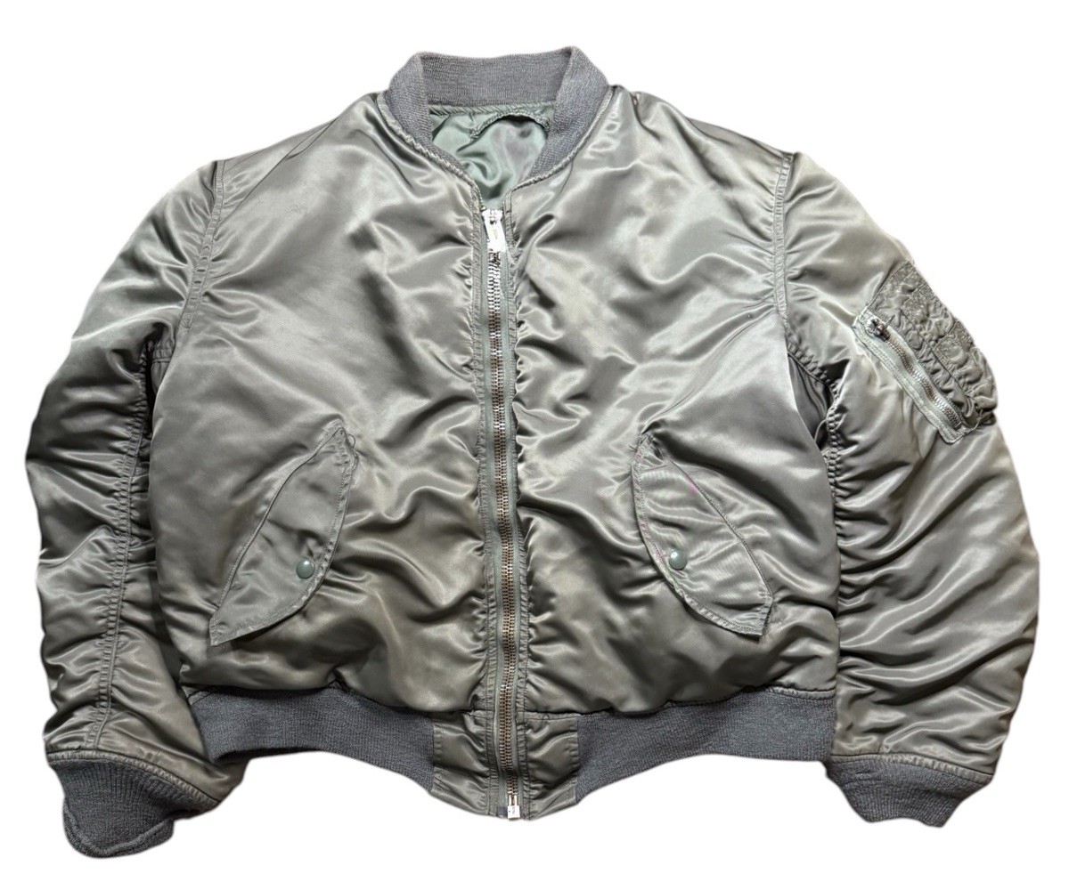 80s Medium Alpha Industries Usaf Ma-1 Flight Jacket 8415-00-818-7352 Mil-J-8279F