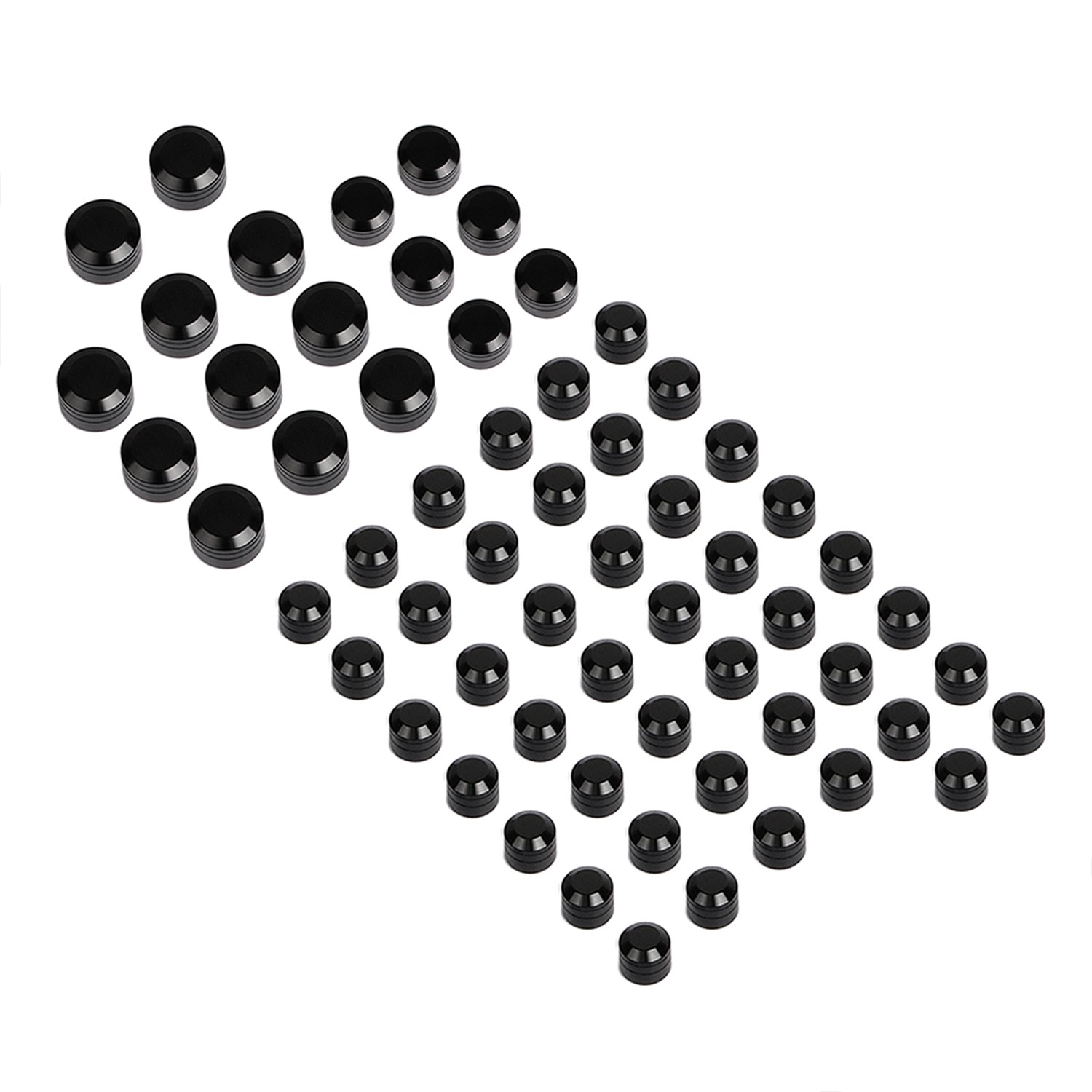 61pcs Black CNC Engine Bolt Covers For Harley Electra Glide EFI FLHTI FLHTC FLHT