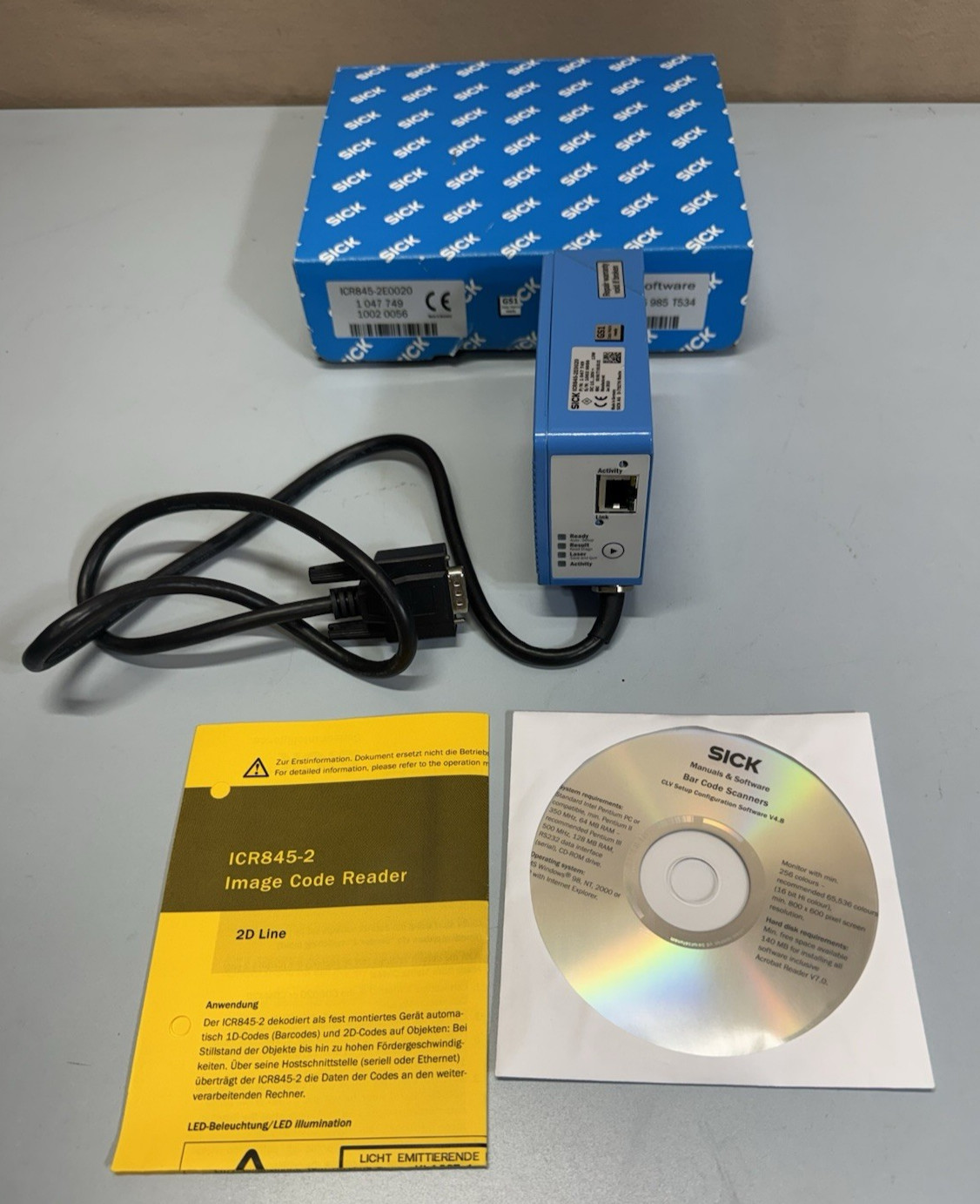 SICK ICR845-2E0020 Industrial Barcode Scanner Vision Sensor Ethernet Open Box