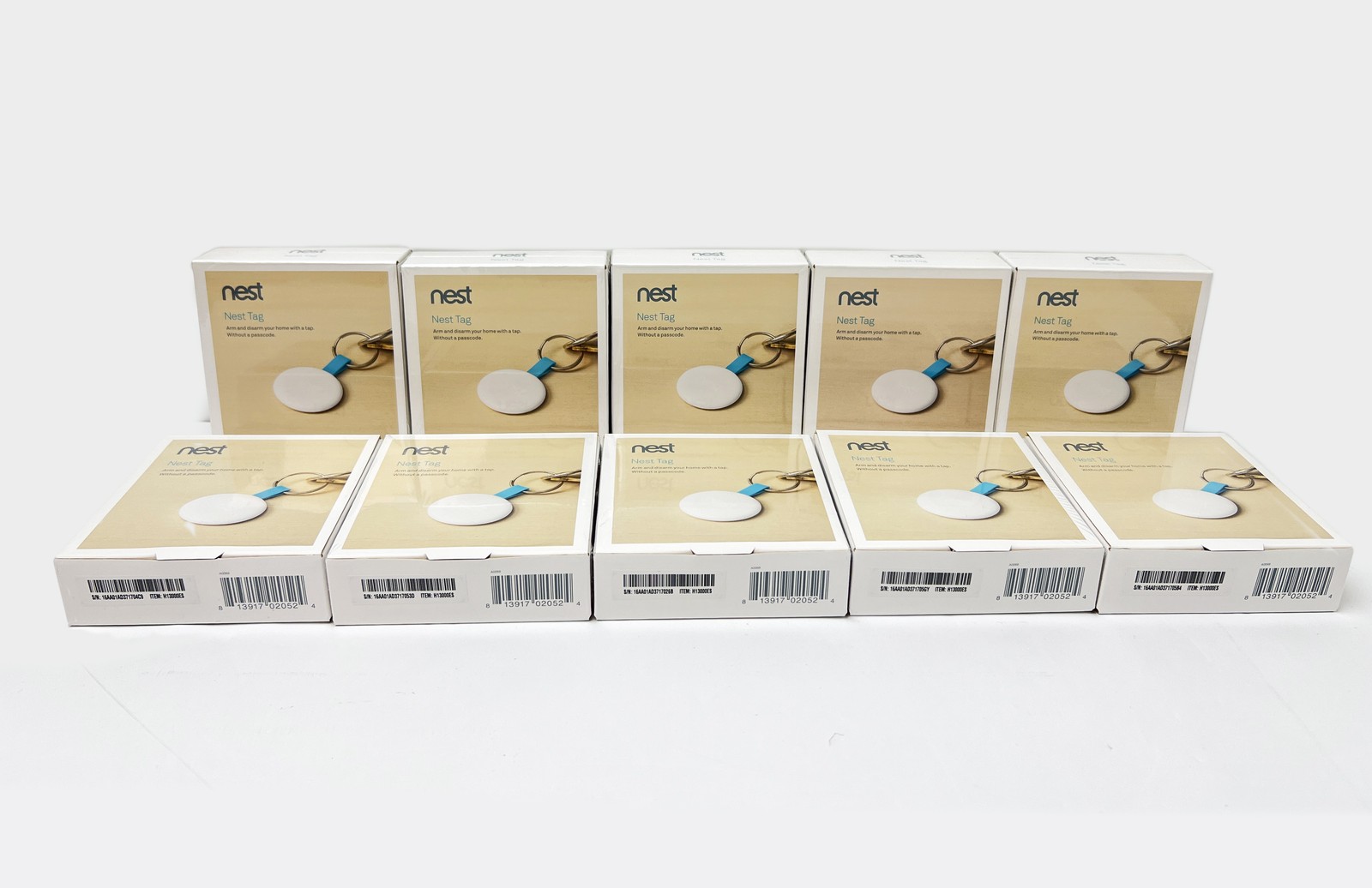 Lot of 10 Brand New Nest H13000ES Tag The Easiest Way to Arm and Disarm White