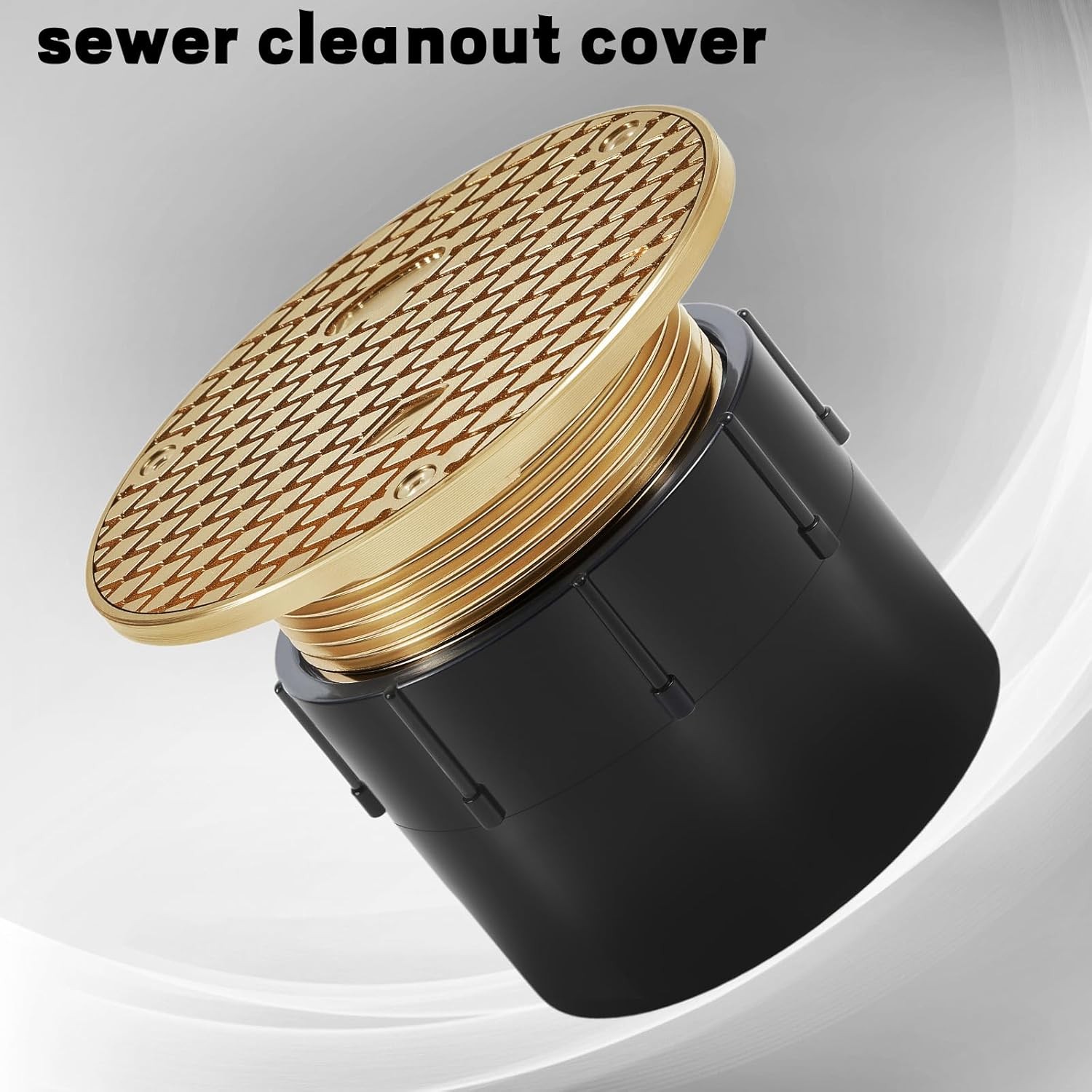 2 Pcs Adjustable Floor Cleanout, 3-Inch ABS Wheel Connection Height-Adjustable,