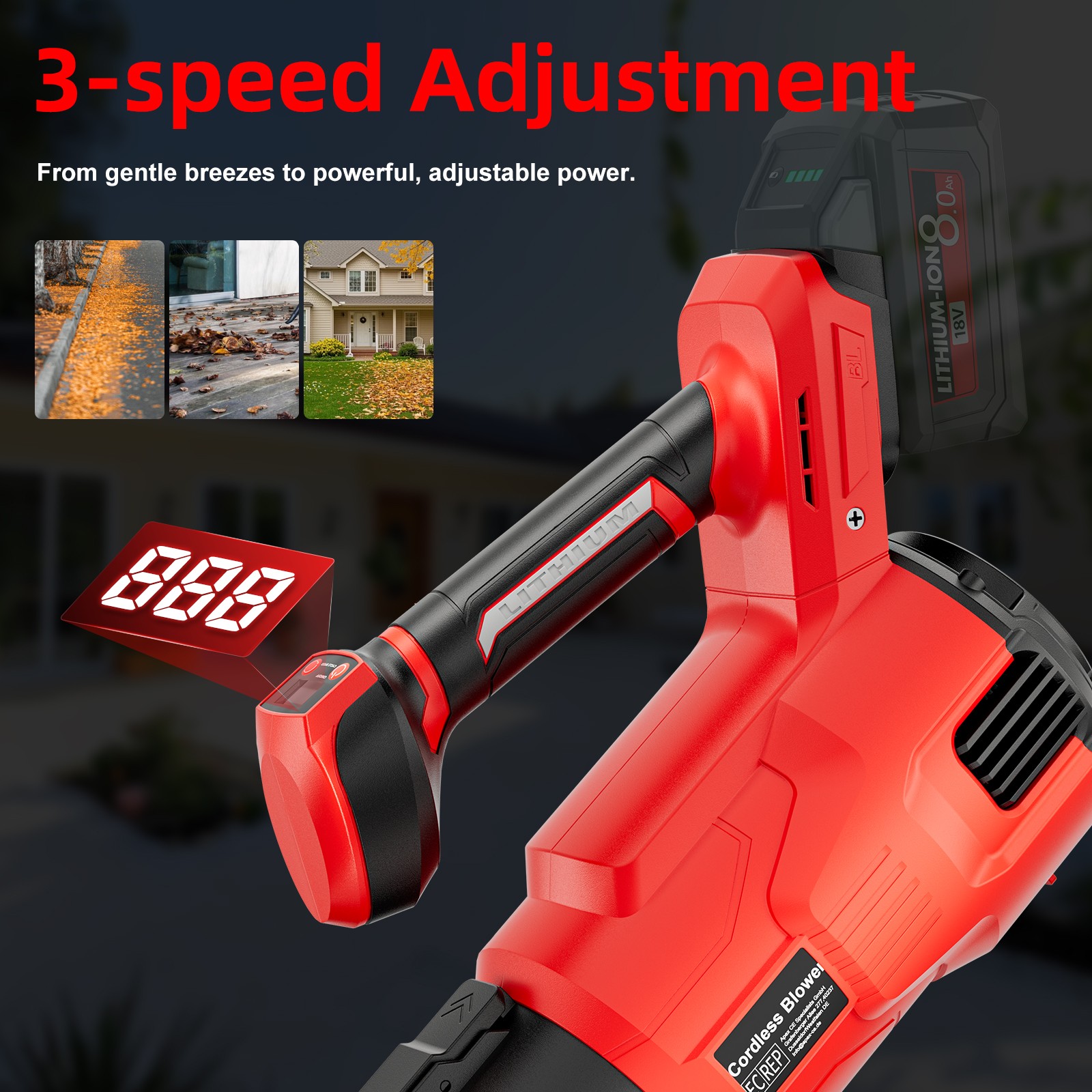 Cordless Leaf Blower For Milwaukee For M18 18v Battery Powered (Only Tool)