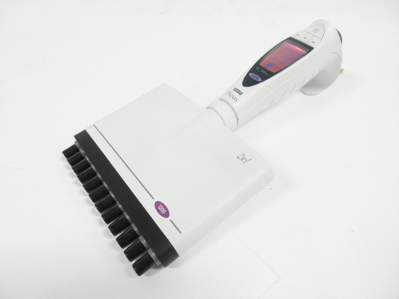 SARTORIUS 735491 BIOHIT PICUS 1200 12 CHANNEL ADJUSTABLE DIGITAL PIPETTE PIPET