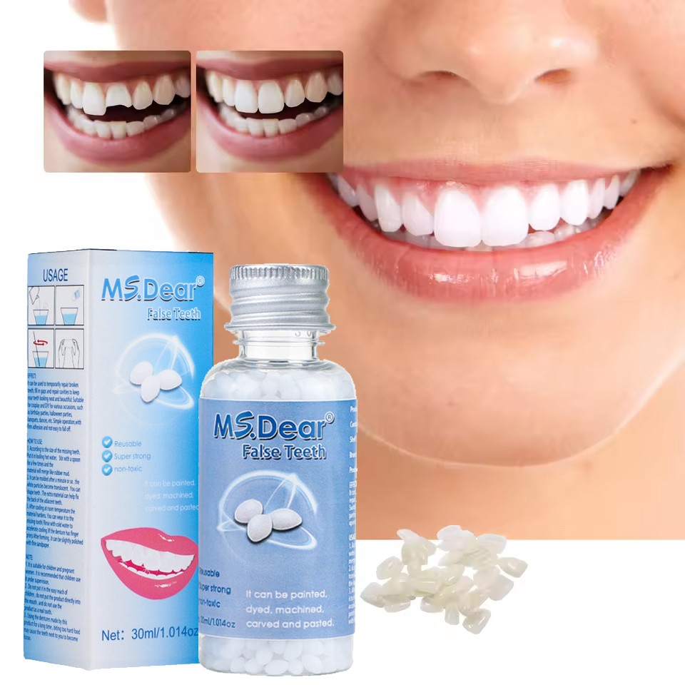 False Teeth Solid Glue Temporary Tooth Repair Moldable Fix Broke Gap Teeth 30ml