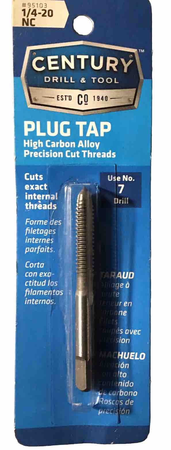 CENTURY 95103   1/4" - 20  NC SAE HIGH CARBON ALLOY PLUG TAP