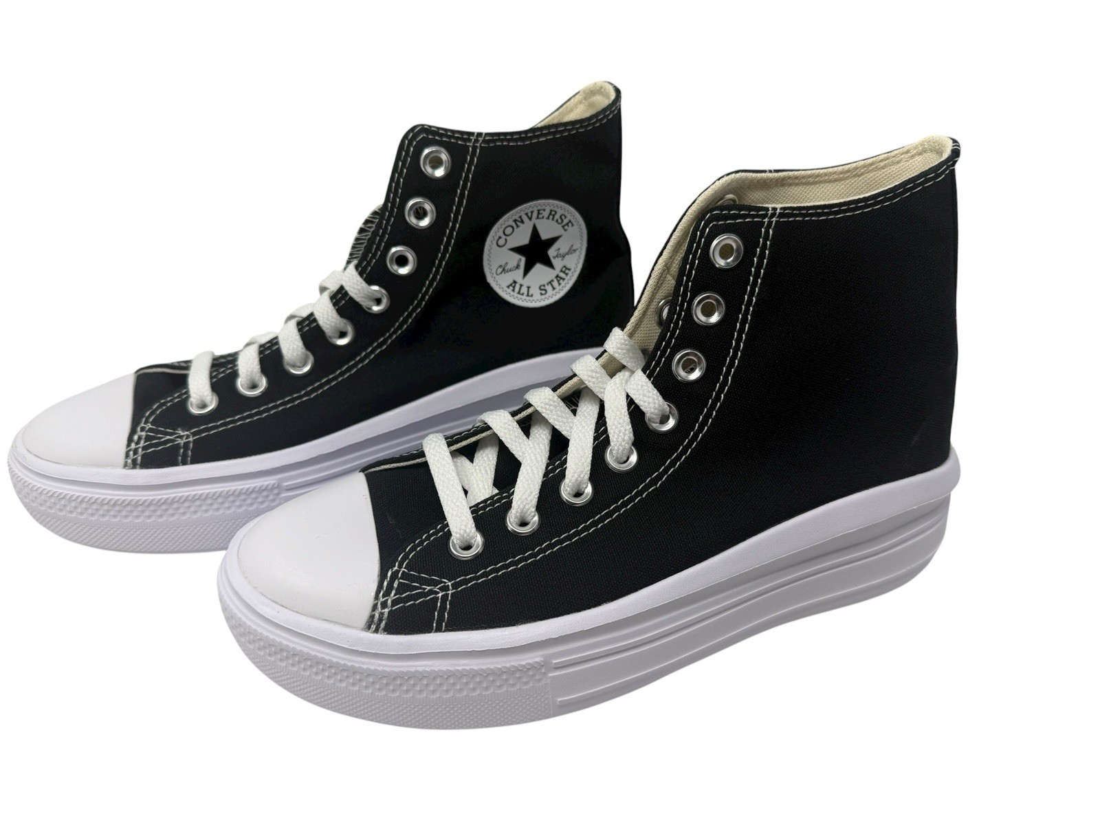 Converse Women's CTAS Move HI Black Natural Ivory White 568497C US 8