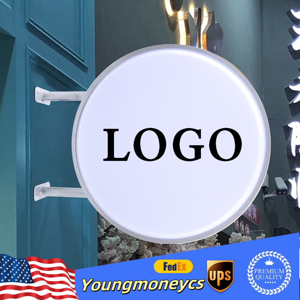LED Round Light Box Sign Double Side Advertising Sign Blank Billboard Outdoor20"