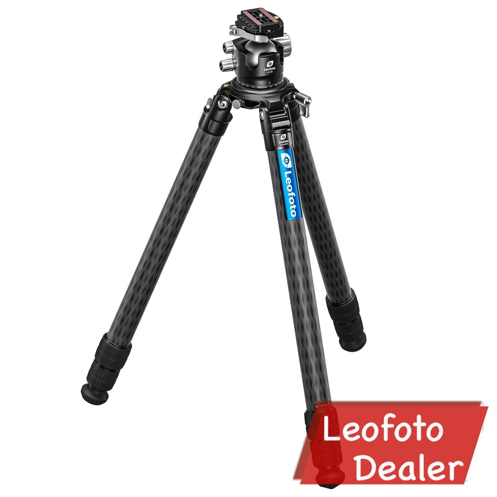 Leofoto Tripod w/100mm Bowl+Platform |Outdoor Shooting w/ Head- LM-403CX+LH-55LR