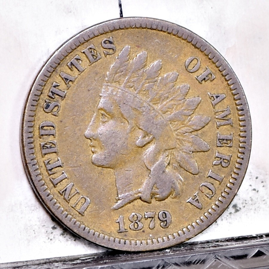 1879 Indian Cent - V Ch VF (#58967-L)