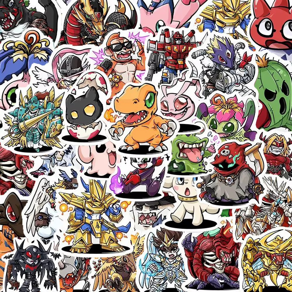 Digimon Stickers 50 Pack Decal Sticker Set Agumon War Greymon - US Seller