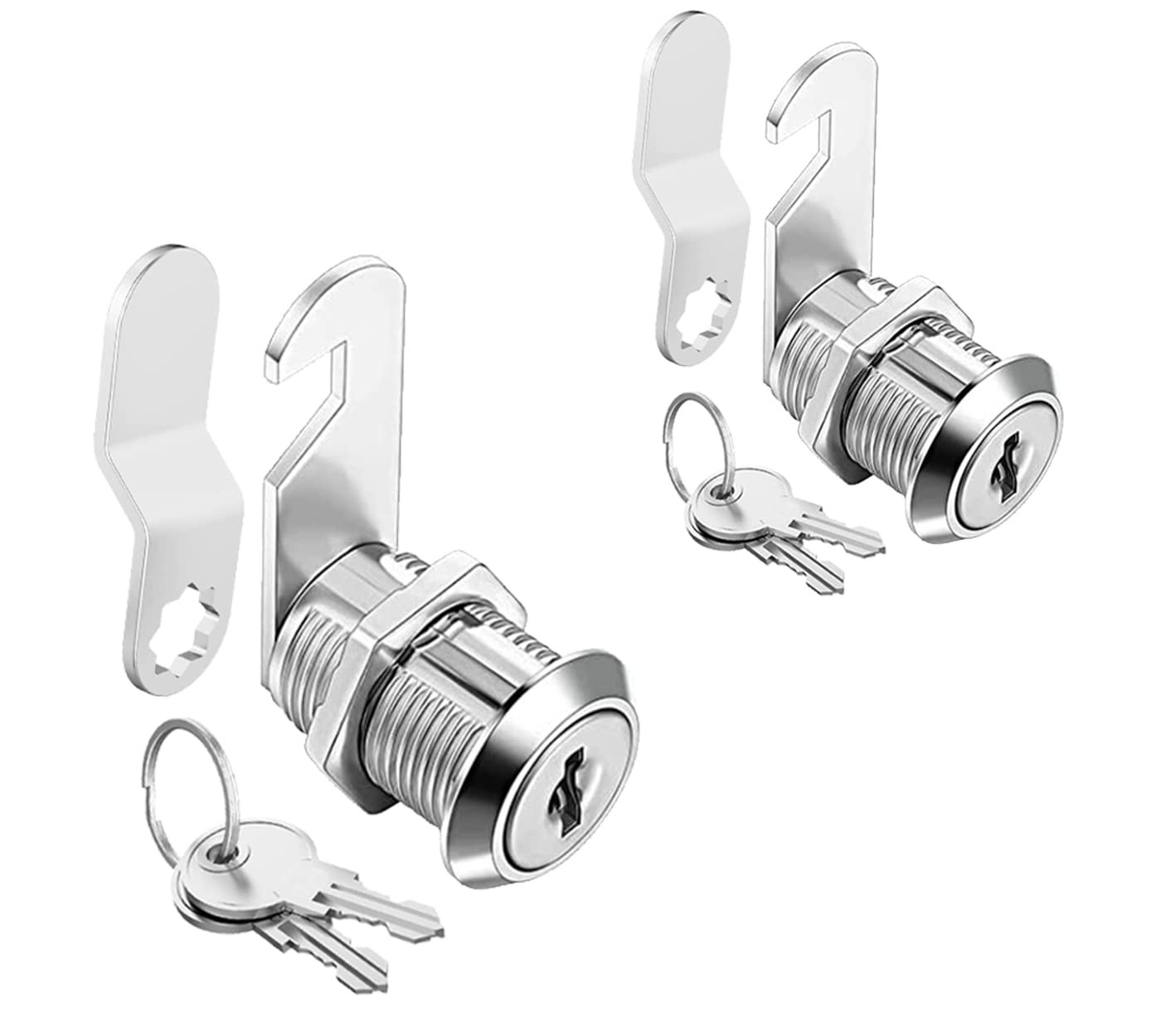 Cabinet Cam Locks Keyed Alike 1 Inch RV Storage Replacement Set 2 Pcs