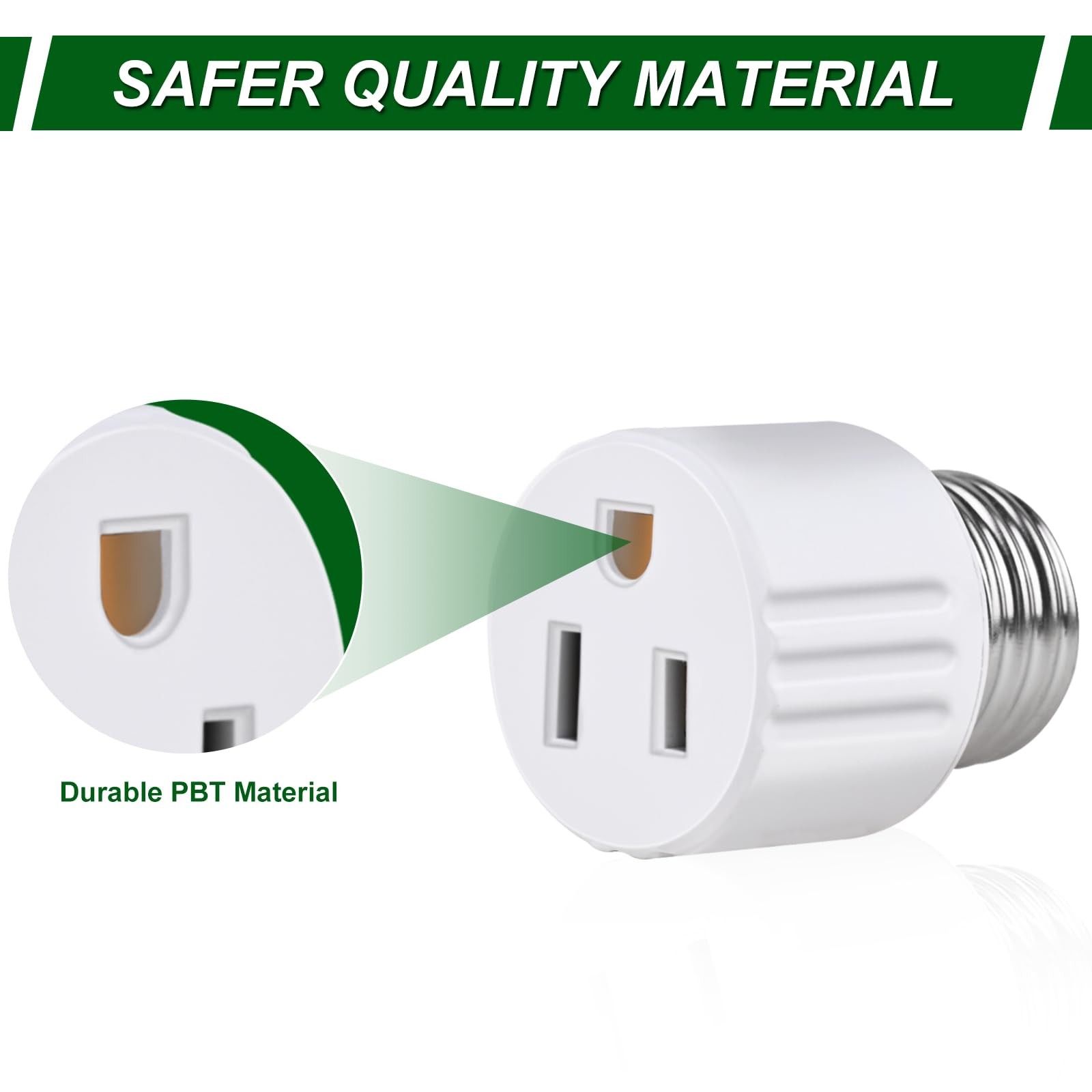 Outlet Light Socket Adapter,Screw in Outlet Socket,E26 Light Bulb Outlet Socket