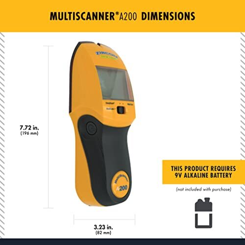 Zircon Multiscanner A200 Electronic Wall Scanner / Metal Detector/ Live AC Wi