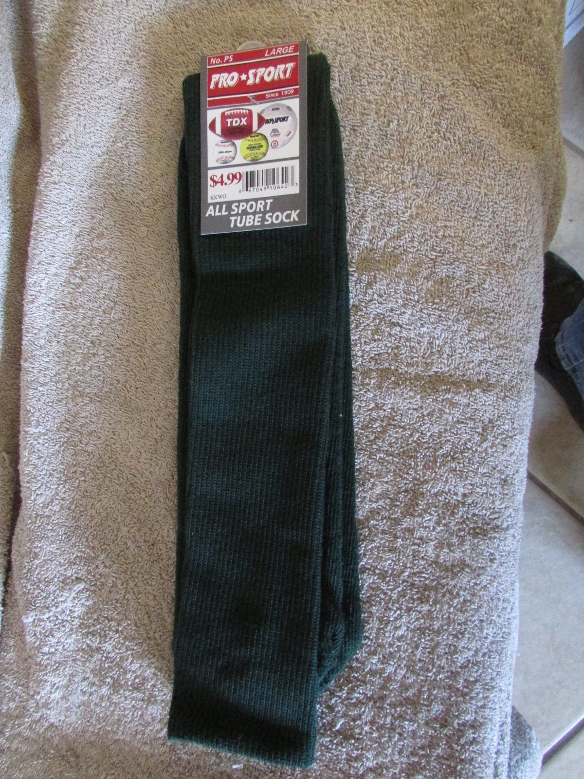 Pro Sport All Sport Tube Socks-Dark Green -Large-Football/Soccer/Baseball (B 48)
