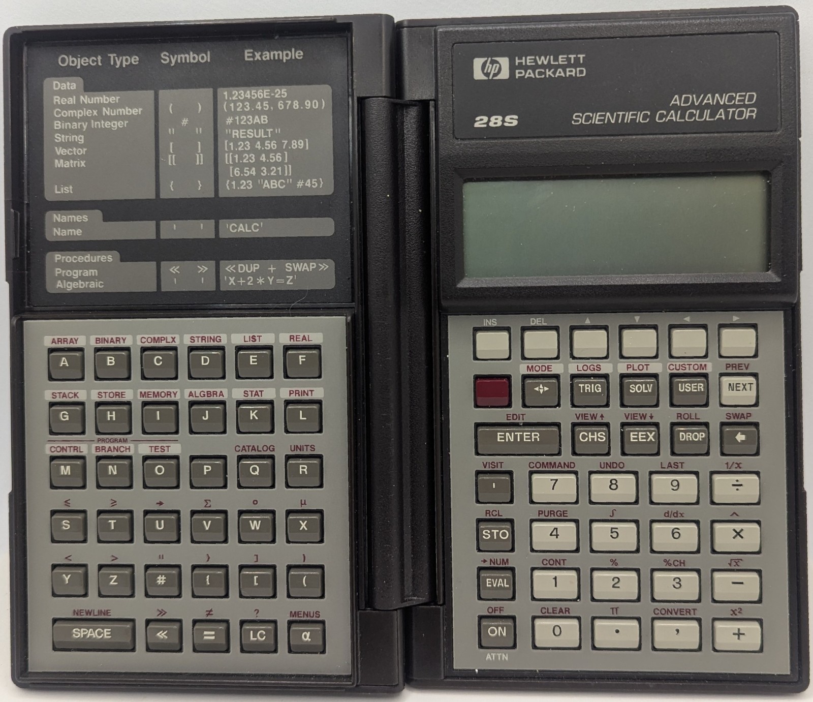Vintage 1986 Hewlett Packard HP 28S Scientific Calculator For Parts/Repair