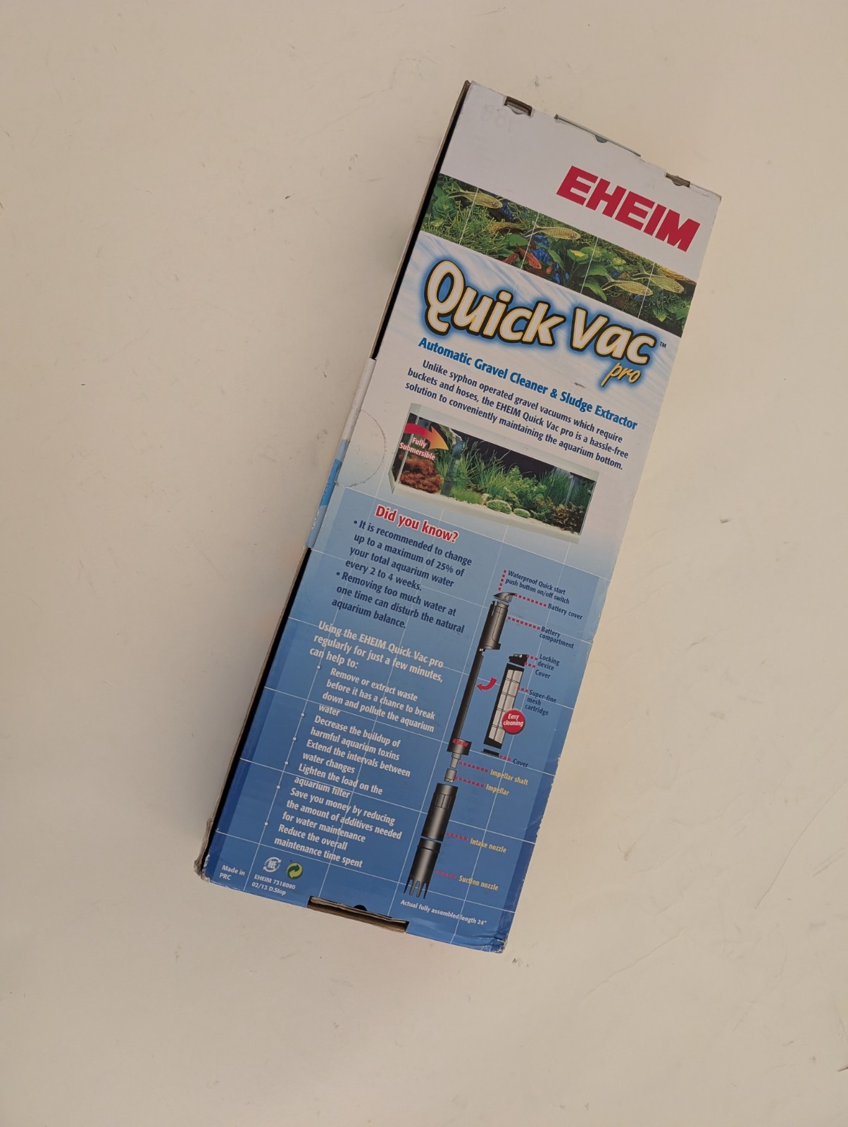 Eheim Quick Vac Pro - Battery Powered Gravel Cleaner & Sludge Extractor