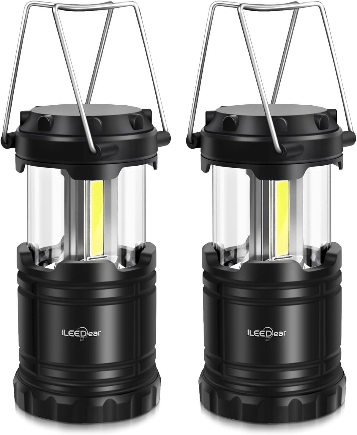 LED Camping Lantern 2 Pack Collapsible Battery Operated Emergency Outdoor Light