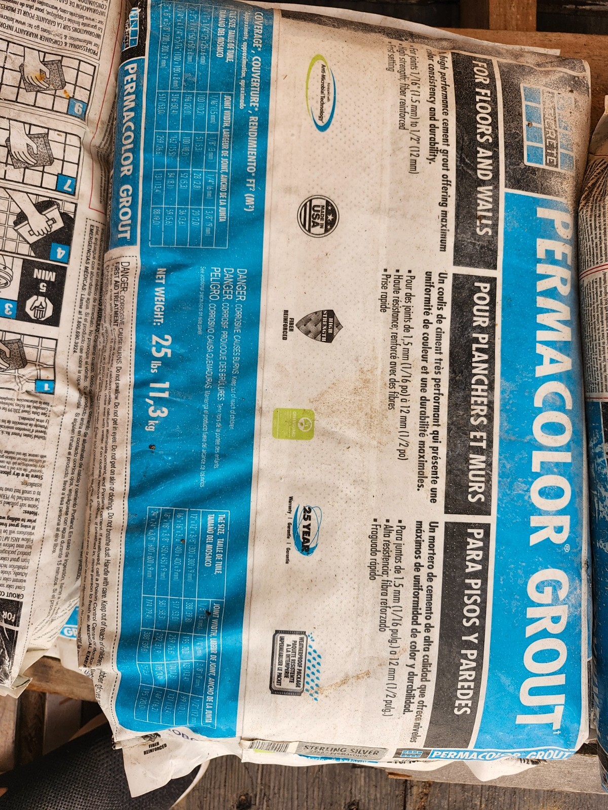 Laticrete PermaColor Grout - Sterling Silver 25lbs OPEN BOX