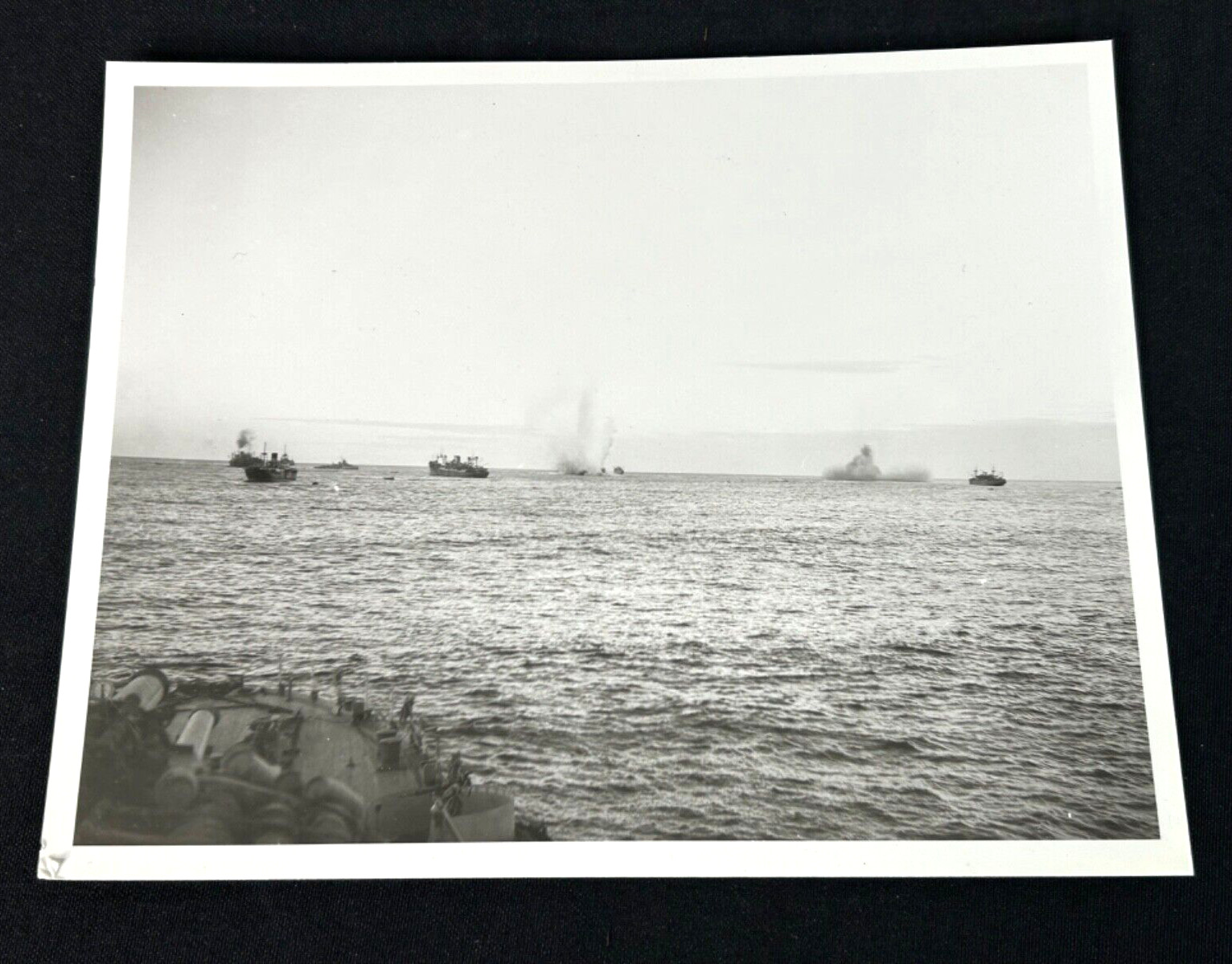 WWII Sinking Of The USS Tasker H. Bliss 8x10 Photo