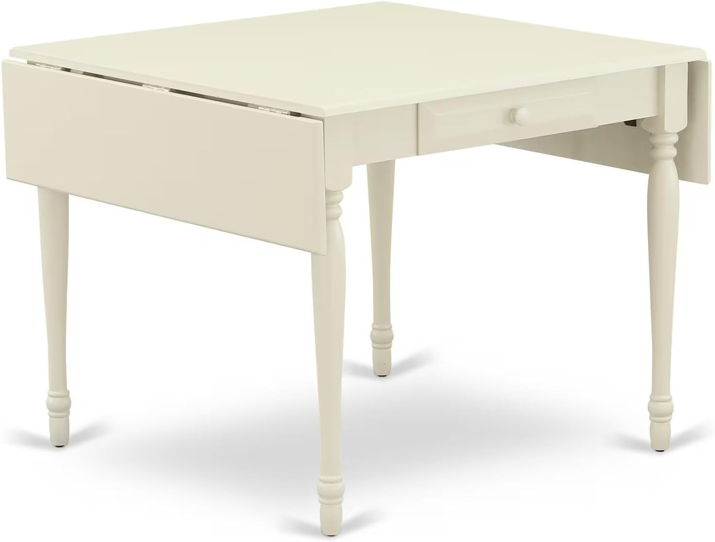 MZFL3-LWH-01 3 Piece Dining Set Contains a Rectangle Dining Room Table with Drop