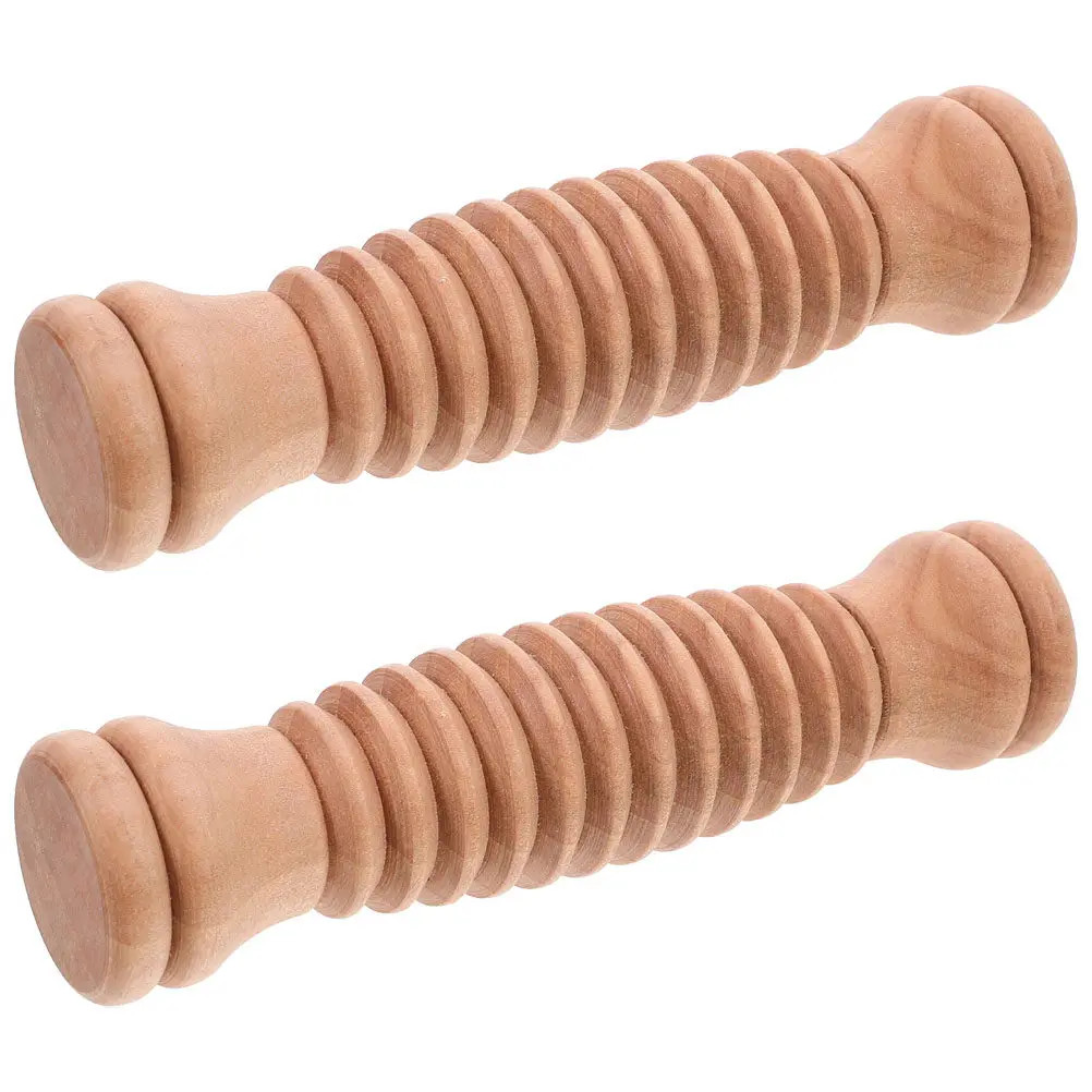 2Pcs Massage Roller Multifunctional Wooden Foot Roller Leg Fitness Yoga Wooden M