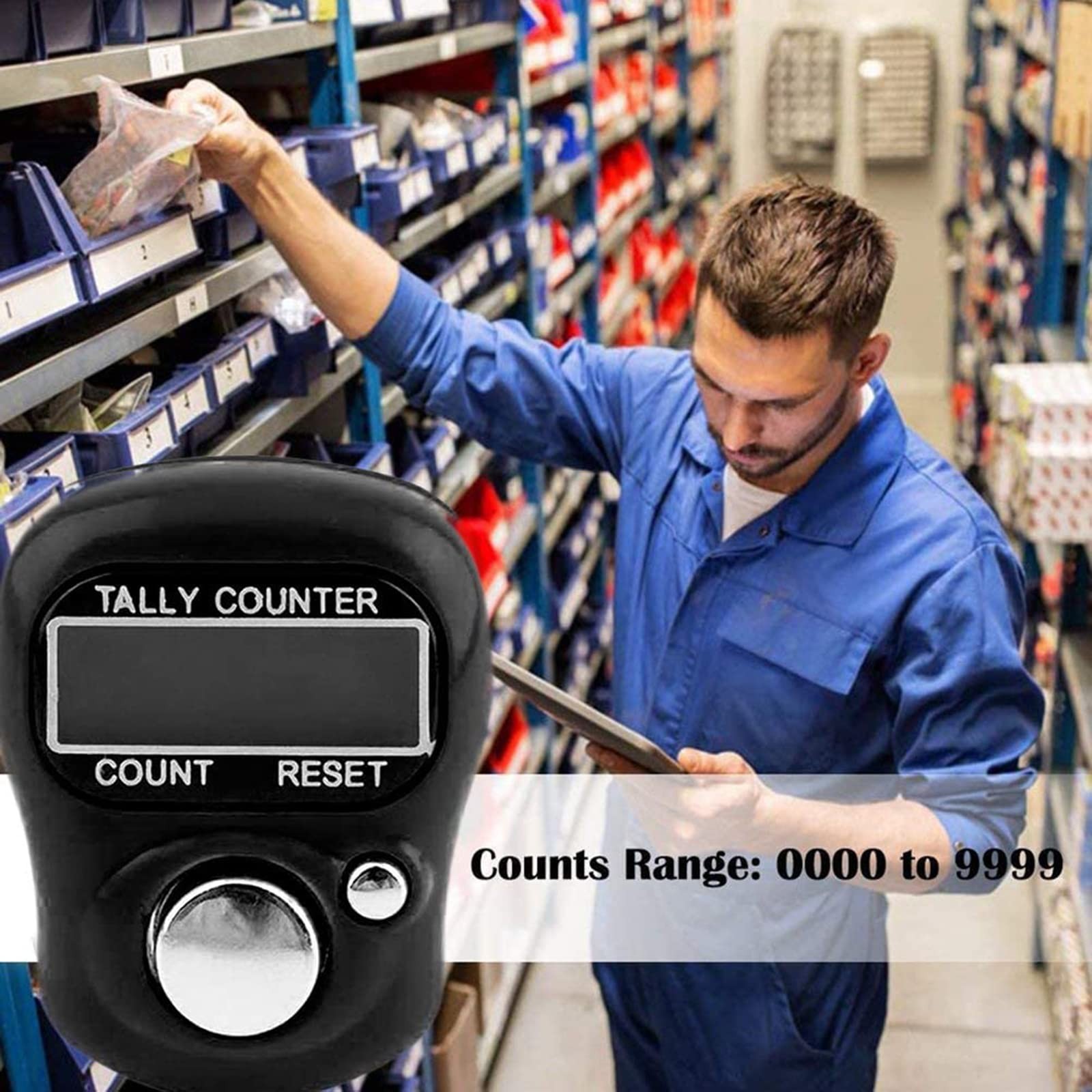 Electronic Finger Counter,4-Pack Case Resettable 5 Digit LCD Electronic Digit...